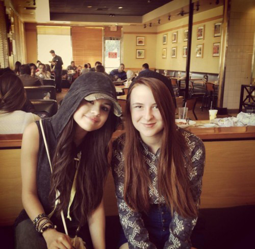 Selena Gomez at California Pizza Kitchen in Tarzana, California on March 3, 2013.