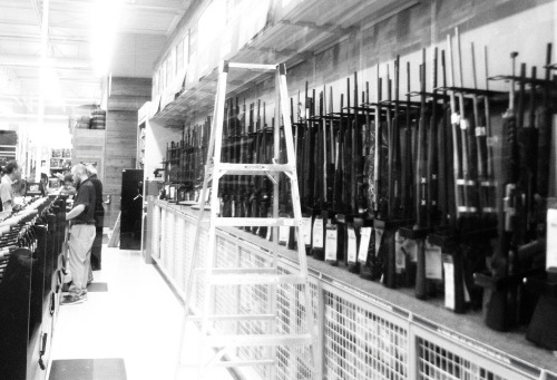 Guns on display at shop