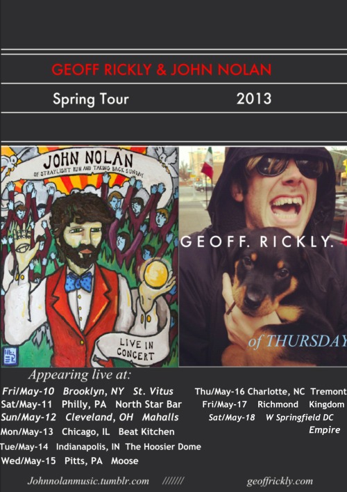 Geoff Rickly, John Nolan Spring 2013 tour - Alternative Press