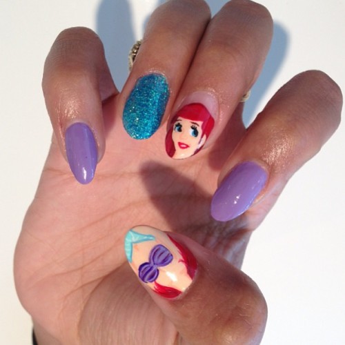 melodysblog:Disneys Little Mermaid nails done today @candypaintla ...