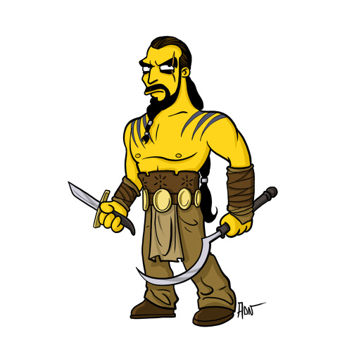 Khal Drogo from &#8220;Game Of Thrones&#8221; / Simpsonized by ADN