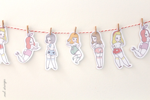 melstringer:

Cute Butt Club printable garland
Soon to be made into stickers too :)