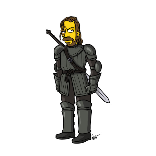 Sandor &#8220;The Hound&#8221; Clegane from &#8220;Game of Thrones&#8221; / Simpsonized by ADN