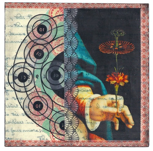 Bloom
August 2013
Collage on paper
Made for Target Practice using vintage targets provided by Laura Tringali Holmes