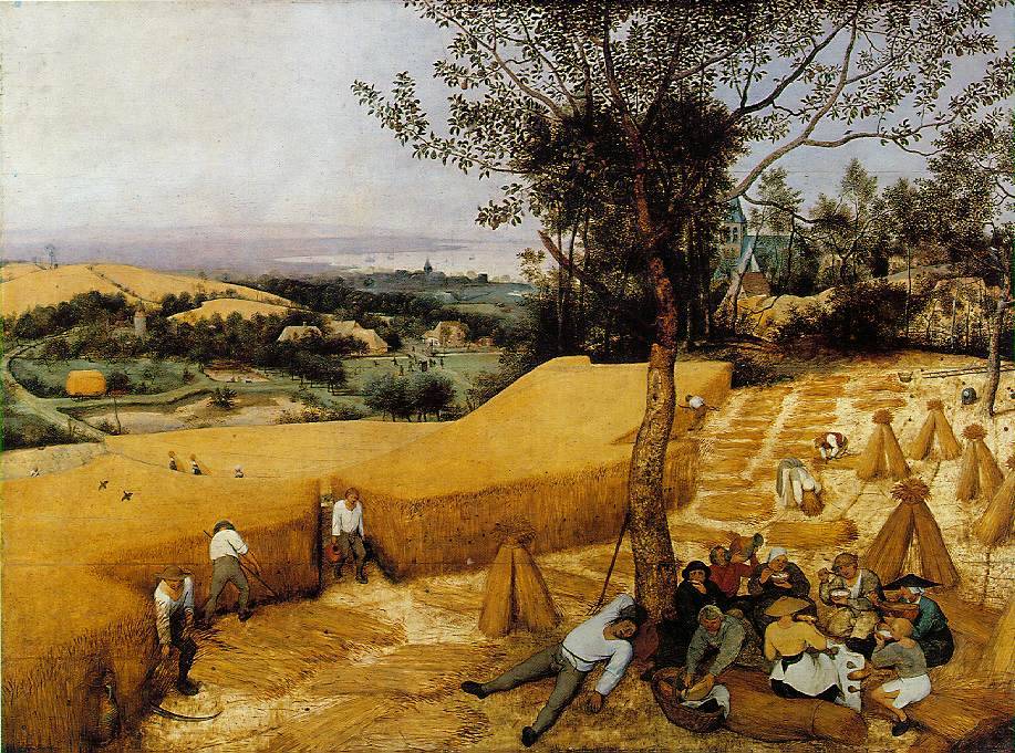 artmastered:

ARTIST OF THE WEEK: Pieter Bruegel the Elder, c.1525-1569
Pieter Bruegel is perhaps the most well-known member of the Flemish Brueghel dynasty of painters (he removed the ‘h’ from his name in 1559). He was the father of Pieter Brueghel the Younger and Jan Brueghel the Elder, and the grandfather of Jan Brueghel the Younger, but there are many other names to consider in the artistic study of this exceptionally talented family. However, if you ever hear someone mention the name Bruegel without specifying, they are most likely to be referring to Pieter the Elder.
One of the first paintings I ever looked at whilst studying art history, is Bruegel’s Landscape with the Fall of Icarus (top). This is the story of Icarus from Greek mythology, who flew too close to the sun using the wings his father had constructed out of feathers and wax. Icarus fell back to earth after the wax melted from the sun’s heat and drowned in the sea. I love the humour in this piece: you can see where Icarus has fallen (just in front of the large ship) but he is so small and compositionally insignificant, it just makes me laugh! Life goes on, as they say.
