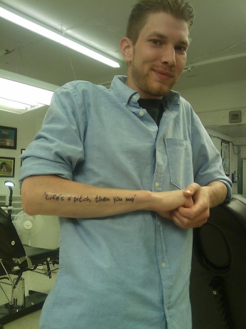 quote tattoo. Fabulous quote tattoo.