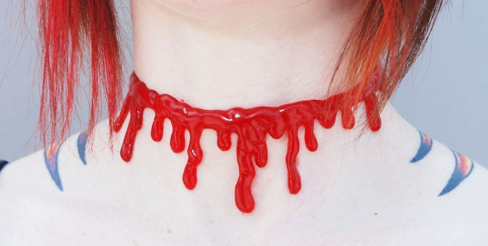 (via Choker necklaces that actually drip blood » Lost At E Minor: For creative people)