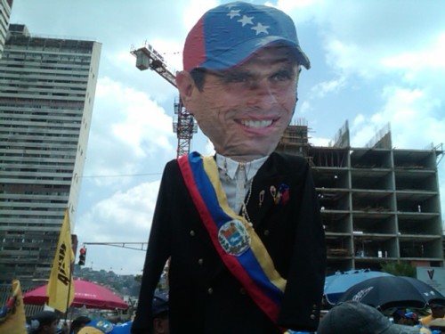 El día de cierre de campaña en Caracas en la Av.Bolívar.