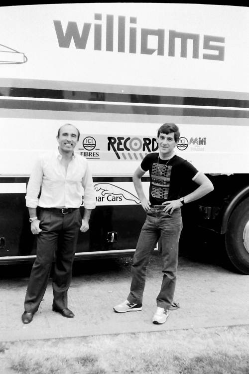 jacqalan:

1983 , Frank Williams &amp; Ayrton Senna
Donington, 1983