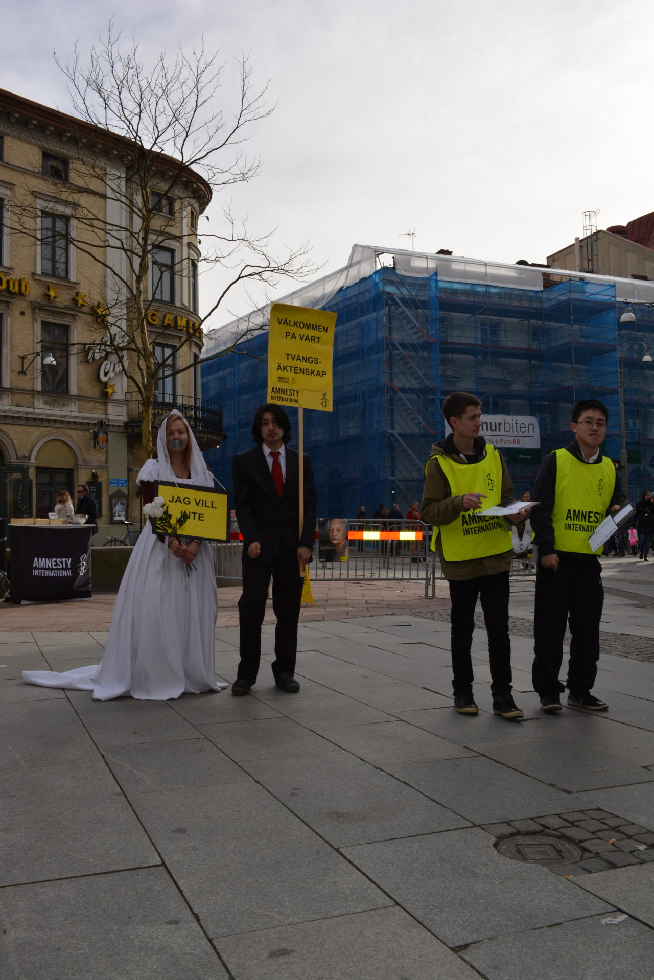 Youths displaying forced marriage, 8 march 2014, Sweden.