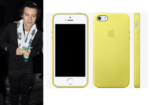 Requested by Shawnie - Harry&#8217;s new yellow iPhone case. I assume it&#8217;s what he purchased at the Apple store in Sydney recently. 
Apple - £35