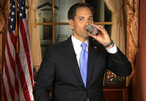 Rubio's infamous gulp shot