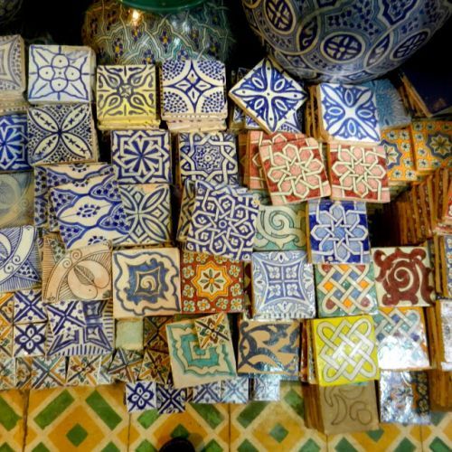 islamic-art-and-quotes:

Islamic Tiles for Sale at Moroccan Souq
From the Collection: Photos of Islamic Tiles
Originally found on: alyibnawi

