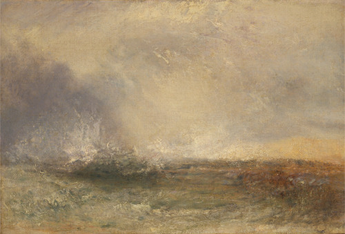 that-is-why:

Joseph Mallord William Turner - Stormy sea breaking on a shore