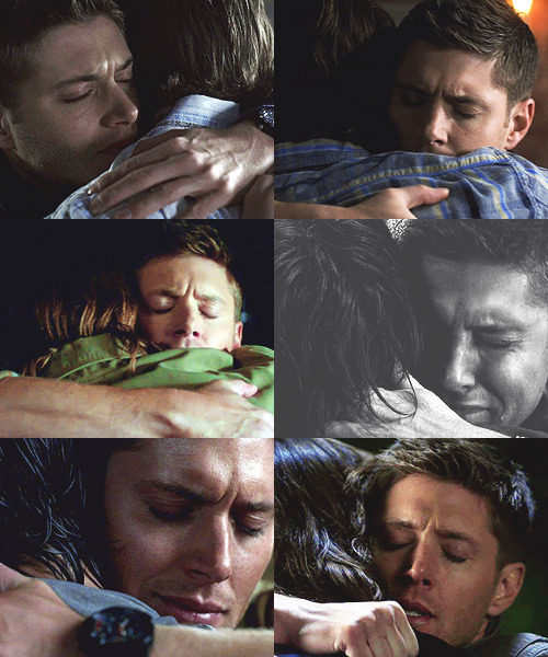  The little second that Dean takes to close his eyes and breathe every time he hugs Sam 