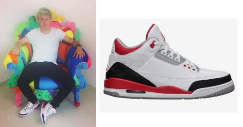 Niall wore these Nike Air Jordan trainers in a recent photo (September 2013)
Nike - £135