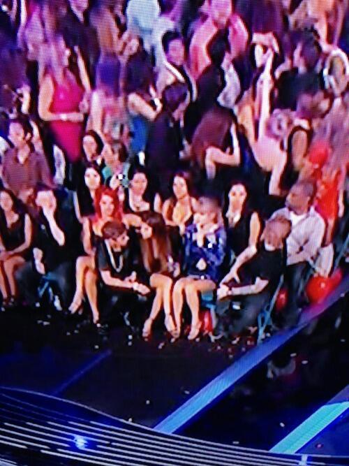Selena and Justin in the audience at the BBMAs tonight!