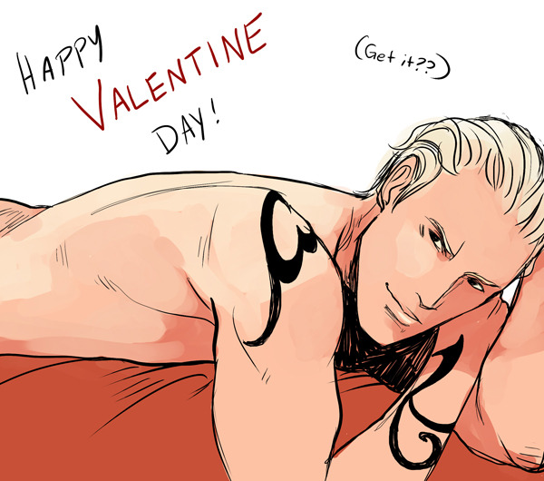 Happy VALENTINE Day! You get it? So clever, I know. (Valentine from TMI written by @CassieClare) 
Have a good one everybody~