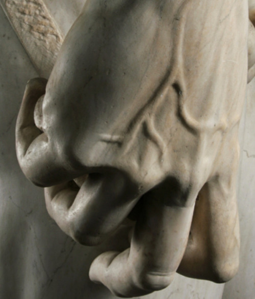 details of Michelangelo’s “David” 