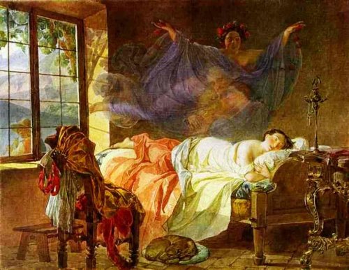 endlessquestion:

Karl Brulloff - Dream of a Girl before Sunrise (1830)
