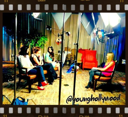 @TracyBehr: So much fun chatting with @SelenaGomez @AshBenzo and Rachel Korine for @younghollywood about @springbreakers! #SXSW