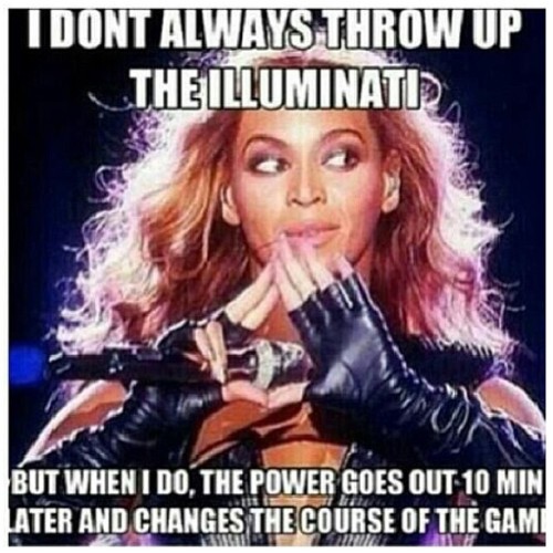 Beyonce Halftime Illuminati Sign
