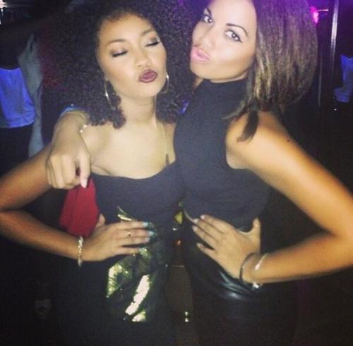 Leigh-Anne last night in Miami with Sam.