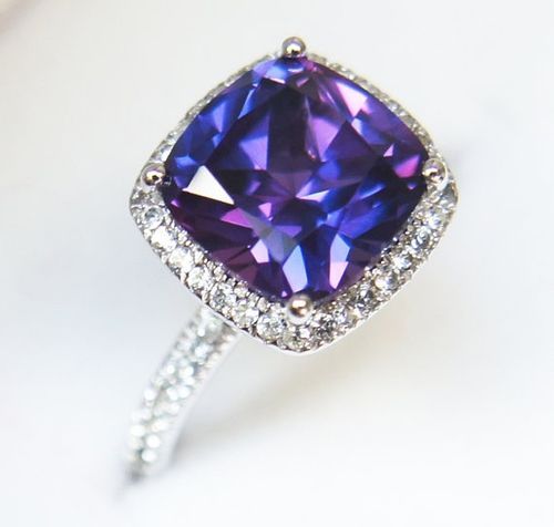 Engagement rings  Purple sapphire ring.....this color is perfect
