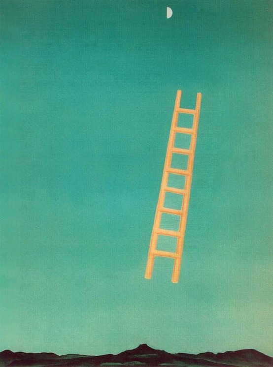 Georgia O’Keeffe, Ladder to the Moon. 1958