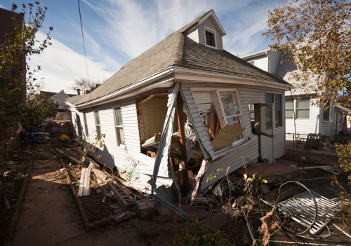 House heavily damaged by Sandy