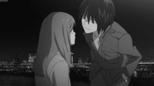 couple cute anime kiss gif