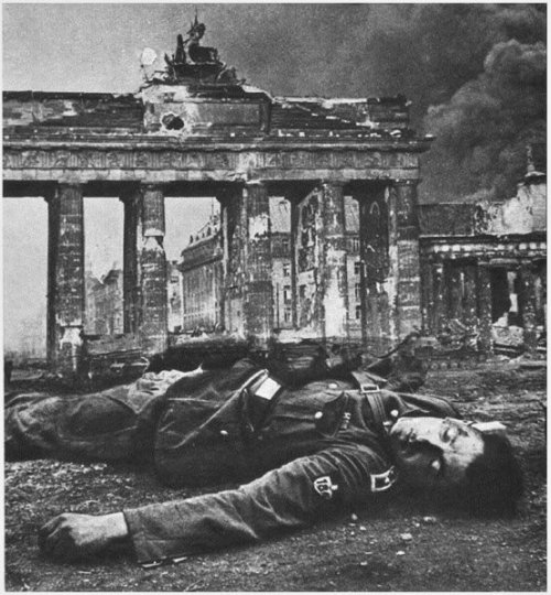  Title: Casualty in Battle of Berlin  Country of Origin: Germany  Date of Creation: 1945 AD  Tagged With: Photographs Death World War II 