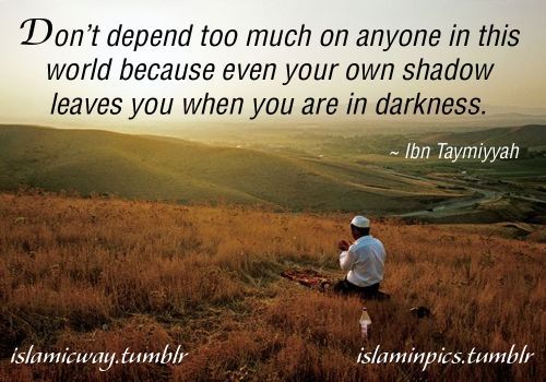 ShadowDon&#8217;t spend too much on anyone in this world because even your own shadow leaves you when you are in darkness.
