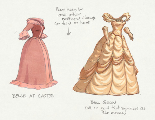 disneyanimation:

Throwback Thursday: Costume design sketch for Belle. (Via - Disney Animated)
