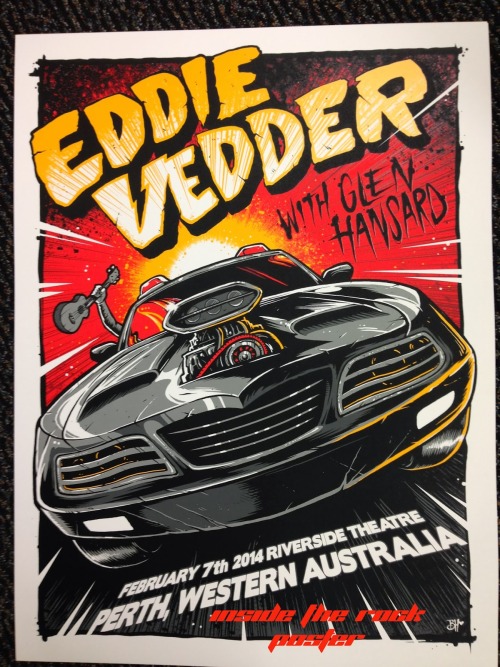 Eddie Vedder's solo tour of Australia is underway. (Poster by Brandon Heart)