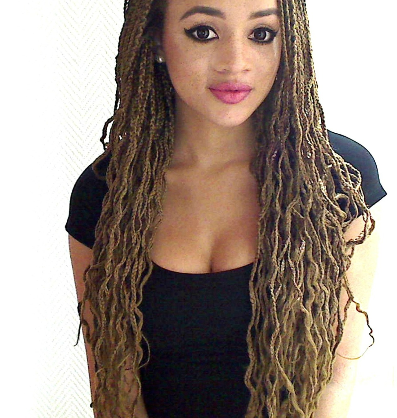 Tumblr Box Braids with Color