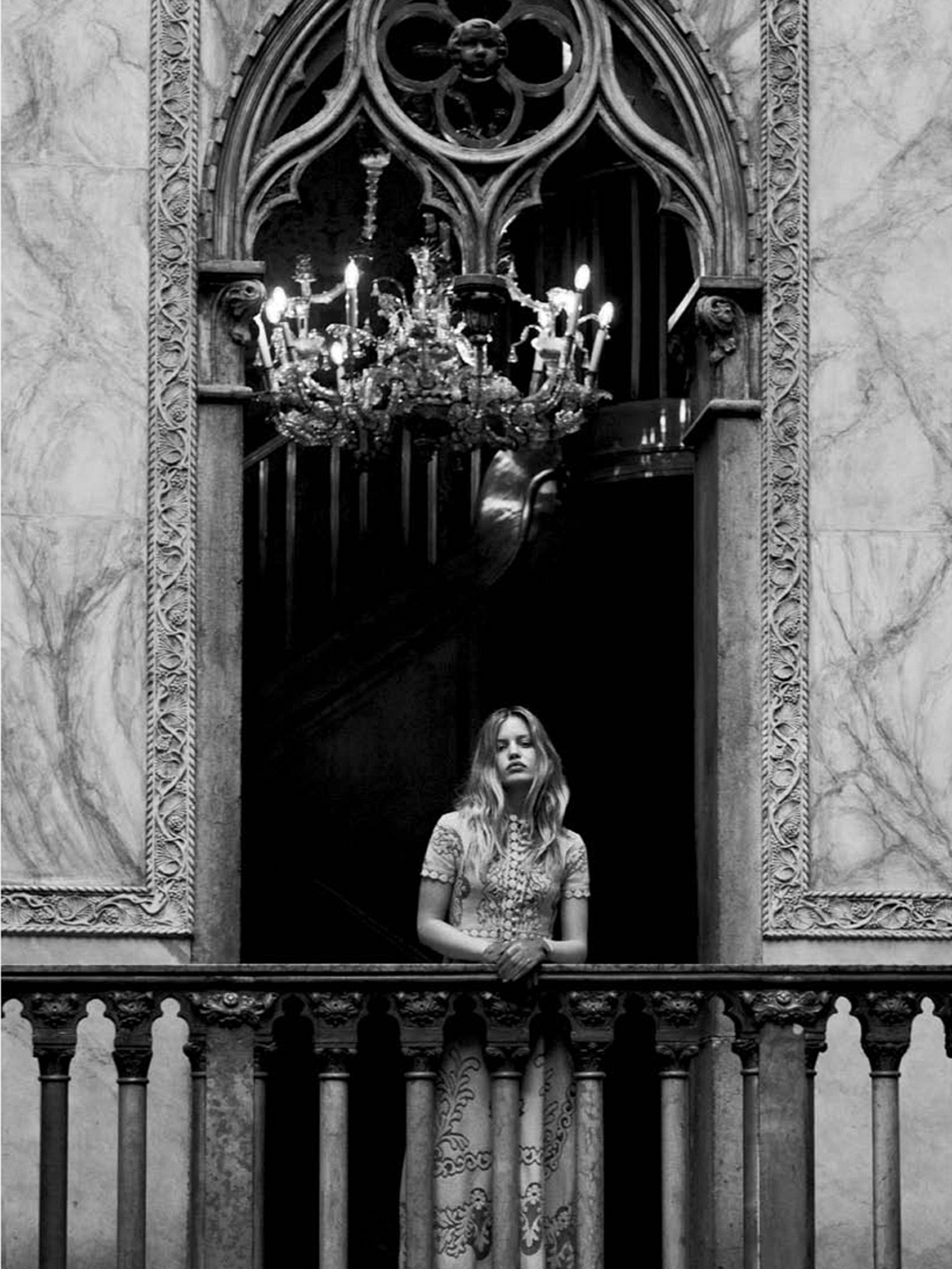 
“Venetian Gothic”Grey, spring/summer 2012Georgia May Jagger by Chadwick Tyler 
