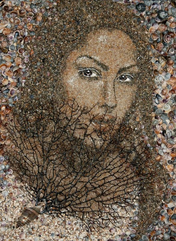 Photoblog destaque: mosaicos da Natureza ucraniana Svetlana Ivanchenko artista usa areia, conchas e pedras para criar mosaicos de mulheres exóticas e vida selvagem nativa.  Confira mais de seu trabalho incrível aqui. 