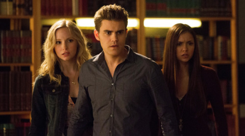 Le trio - Caroline, Stefan et Elena (de gauche à droite)