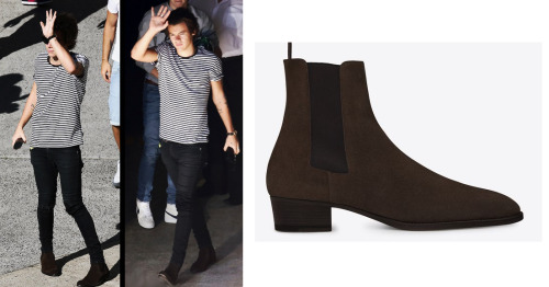 Harry&#8217;s new brown suede boots!
Saint Laurent - £575
