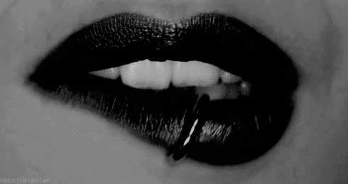 piercing lipstick gif