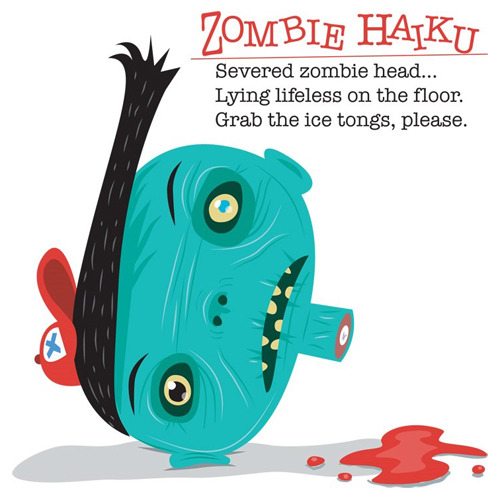 Funny Zombie Haiku illustration by Travis King