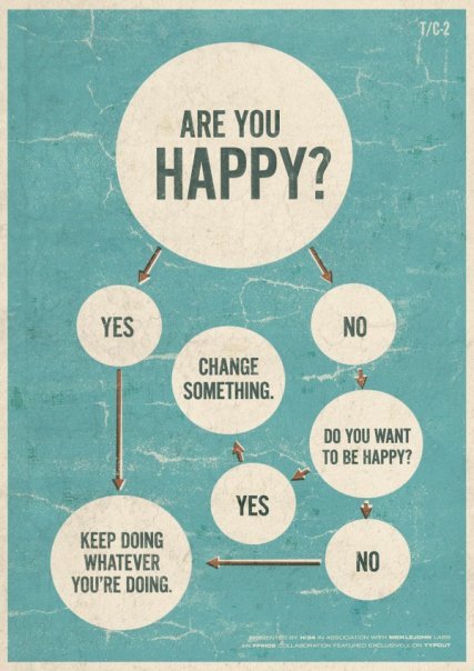 INFOGRAPHIC: A simple decision flow-chart. So&#8230; Are you happy?