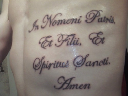 In Nomine Patri Et Filii Et Spiritus Sancti