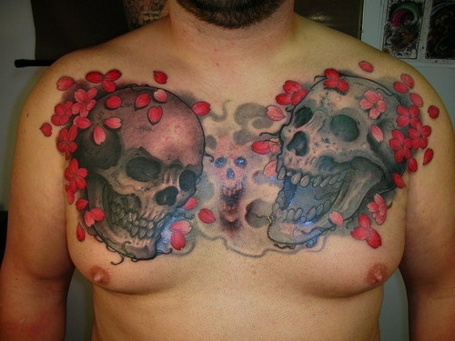 Comedy Tragedy Skulls Tattoo Pictures at Checkoutmyink.com