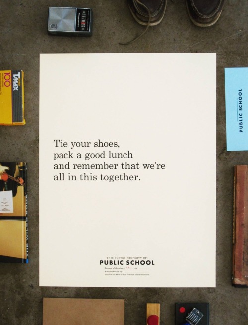 Public School Tie Your Shoes Poster