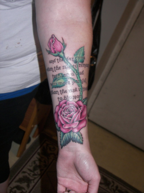 tattoo quote. girlfriend#39;s one tattoo, quote