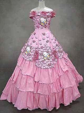 Pink Hello Kitty Wedding Dress