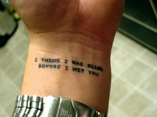 bright eyes indie tattoo lyric first day of my life