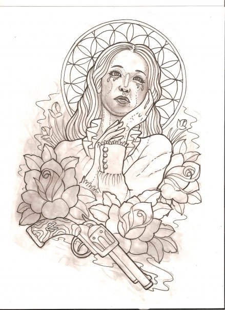 Lady Vengeance Tattoo by Tyler Aikens Check out this tattoo design for my gf